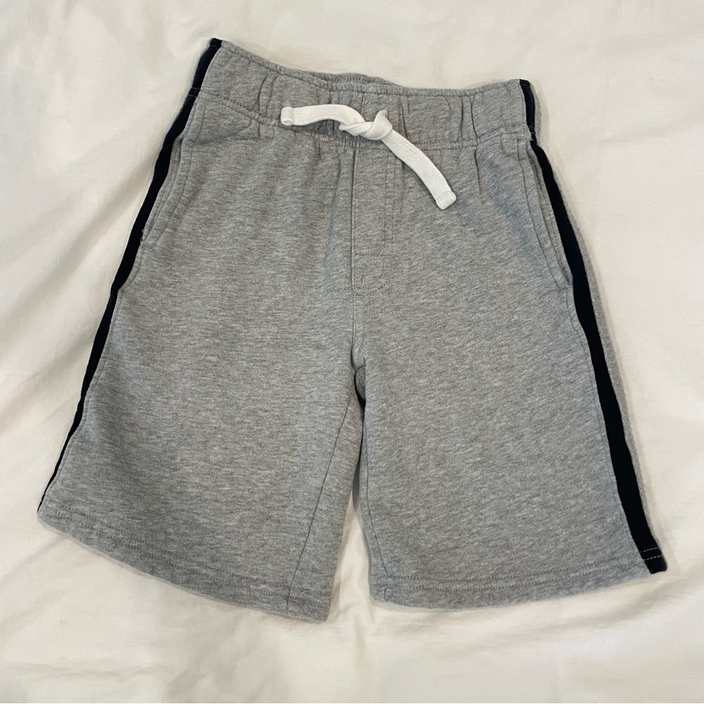 Boys Gymboree sweat shorts 6 gray navy